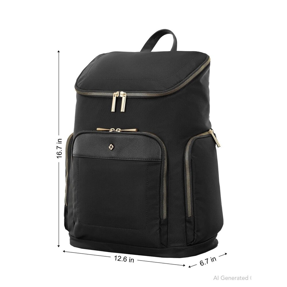 Samsonite Black Men's Travel Backpack with Gold Hardware, women’s bag 🏖️